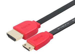 Mini cable HDMI, cable plano para tablet, PC y cámara